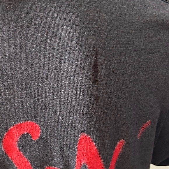 Vintage Guns N' Roses 'Circle logo' 1987 shirt in RED spray paint - Picture 7 of 7